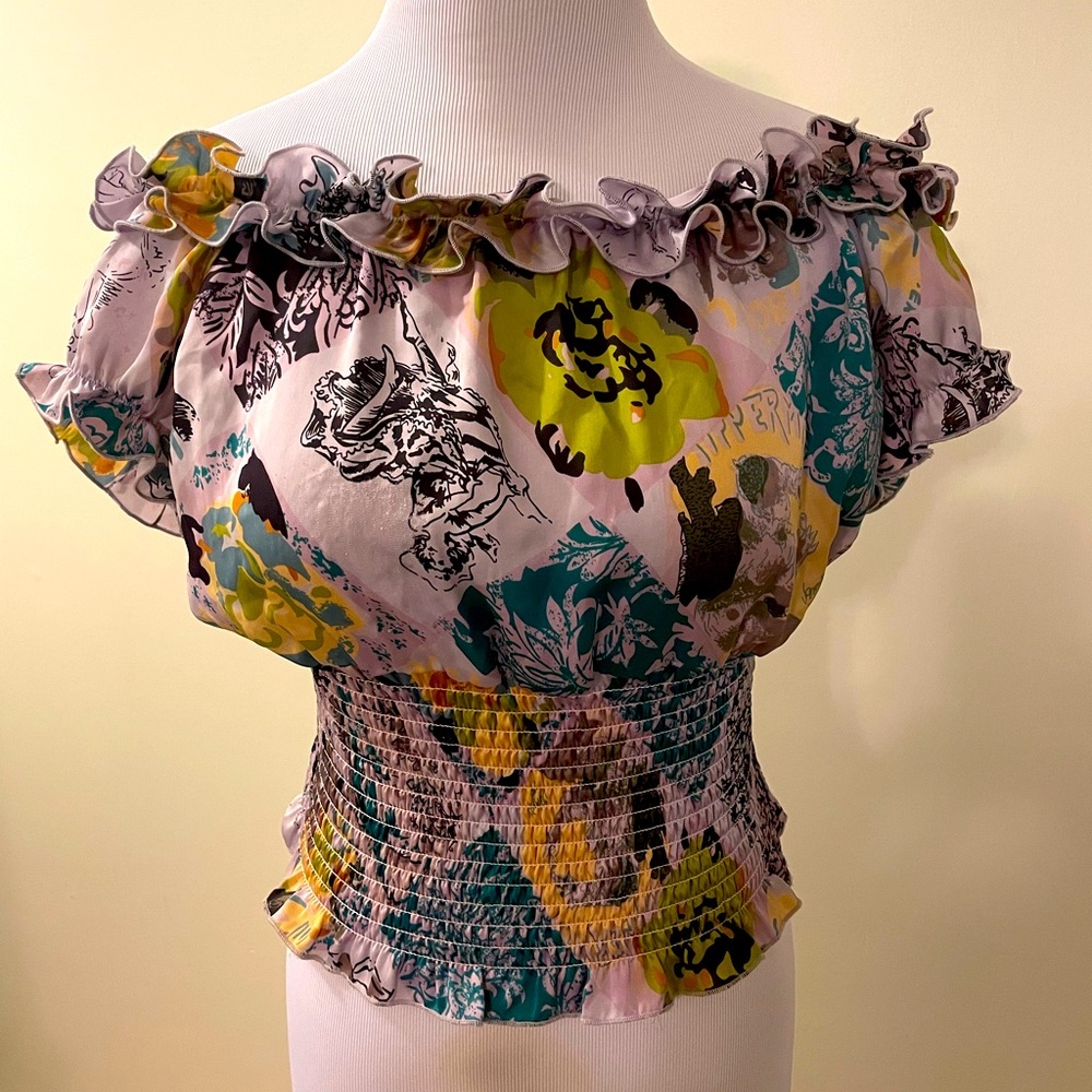 Lily Brown off the shoulder top